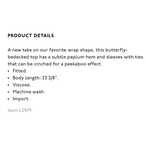 MADEWELL Viscose Floral Wrap Top Butterfly Sanctuary Women's Size 2 MSRP $88 - Picture 11 of 11